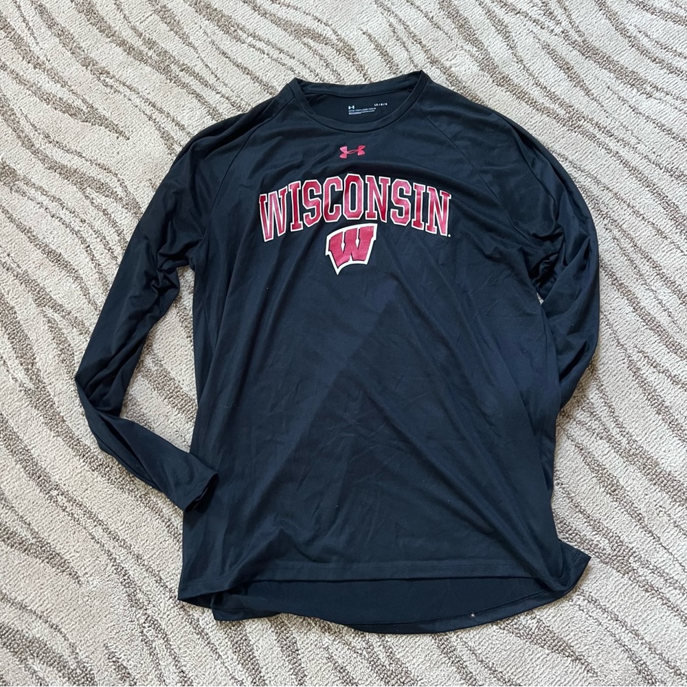 Champion Black and Red Long Sleeve Tees